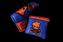 Load image into Gallery viewer, Blue & Orange Croc Leather Covers