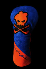 Load image into Gallery viewer, Blue & Orange Croc Leather Covers