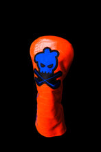 Load image into Gallery viewer, Blue & Orange Croc Leather Covers