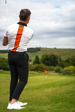 Load image into Gallery viewer, Hardline Polo - White &amp; Orange
