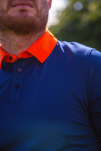 Load image into Gallery viewer, Hardline Polo - Navy &amp; Orange
