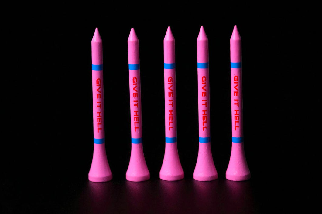 Large Golf Tees - Pink & Blue