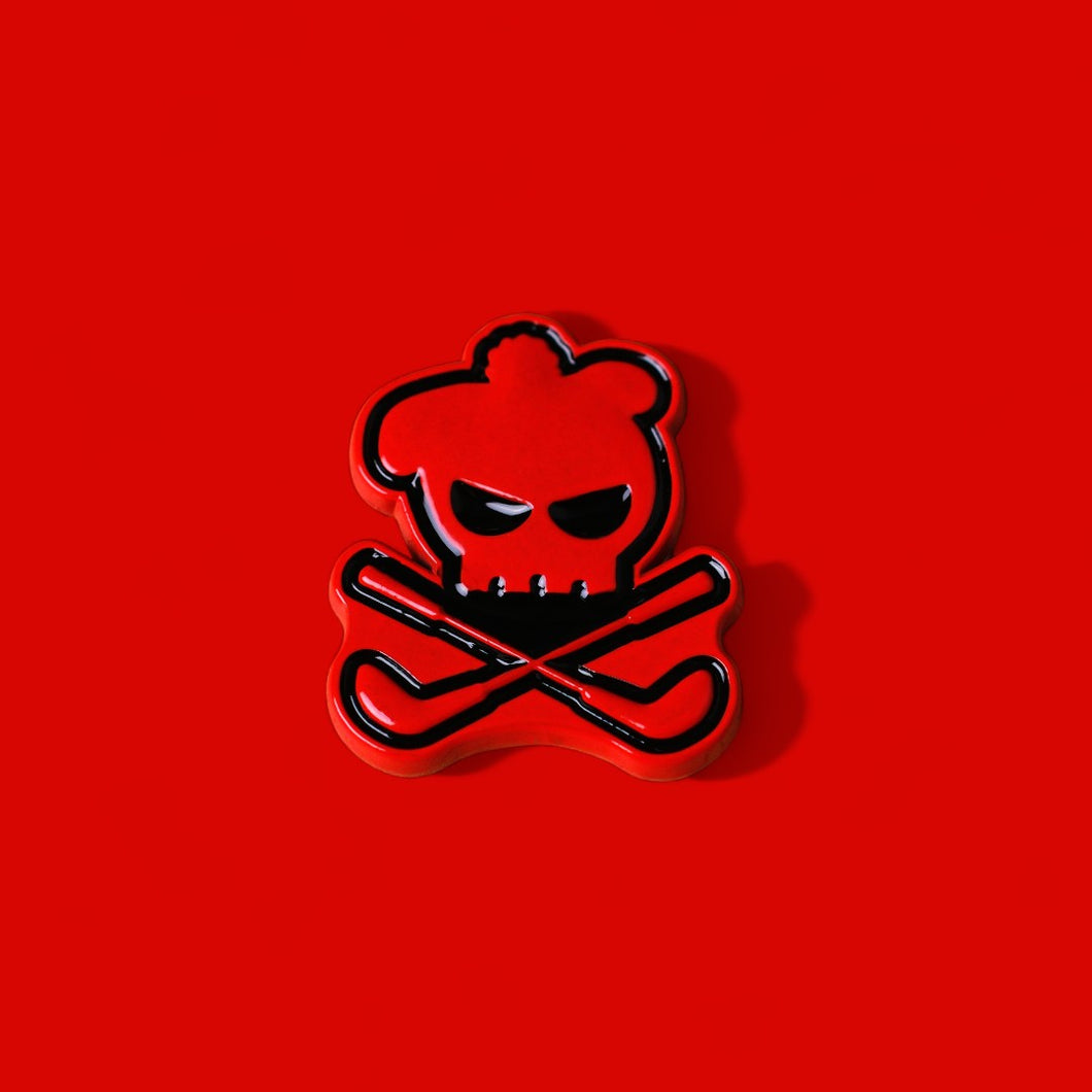 Signature Skully Ball Marker - Red & Black